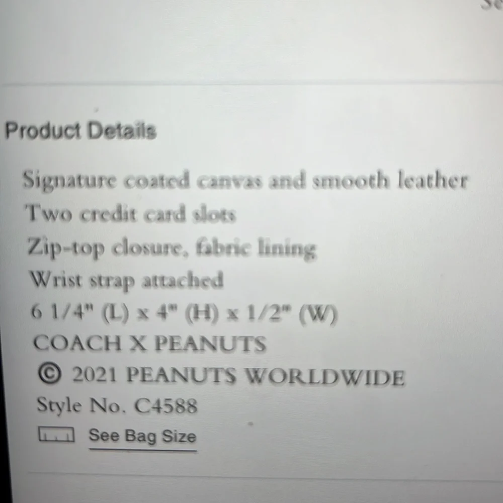 COACH X PEANUTS CORNER ZIP WRISTLET WITH WOODSTOCK PRINT - Picture 13 of 15